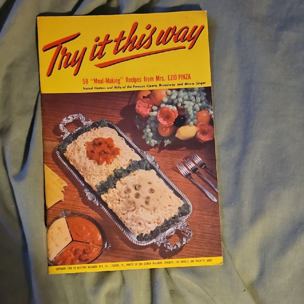 Vintage Cookbook with Decorative Cover